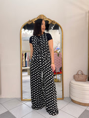 BLACK POLKA DOT SET