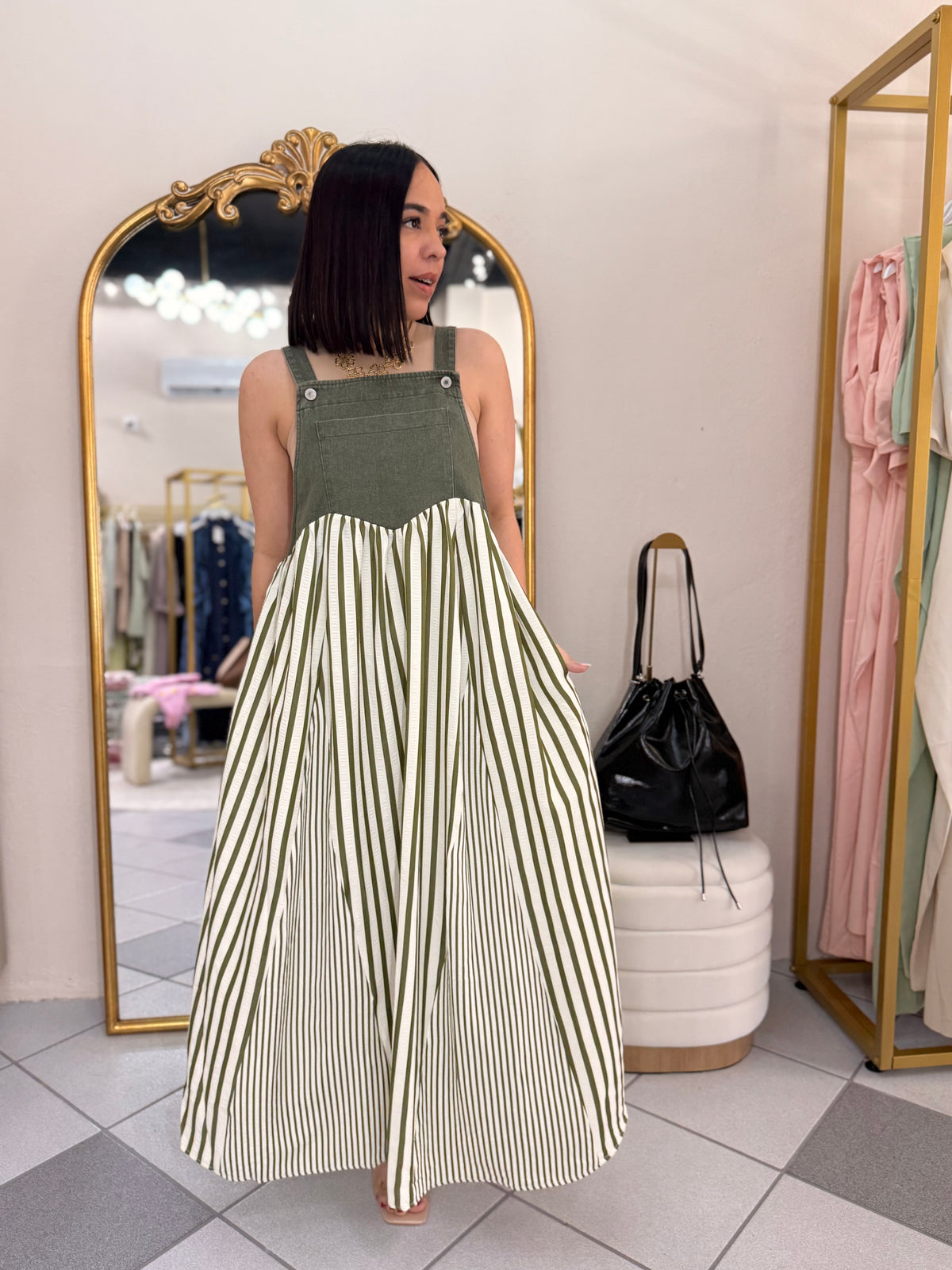 KAMILA"  OLIVO  DRESS