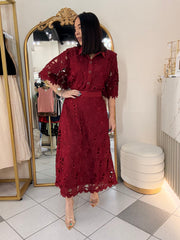 BURGUNDY ELEGANTE SET FALDA Y TOP