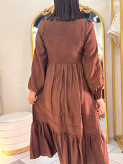 IVONE” BROWN DRESS