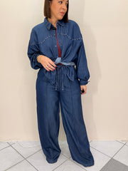 DAYANA DARK DENIM SET DOS PIEZSA