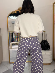VIOLETA/BLANCO  POLKA DOT BARREL
