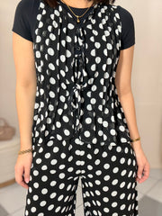 BLACK POLKA DOT SET