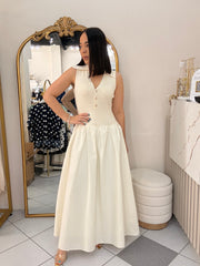 SACHA" BEIGE DRESS