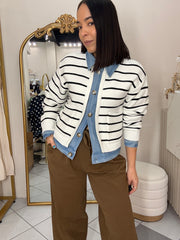 LENY” WHITE  SWEATER