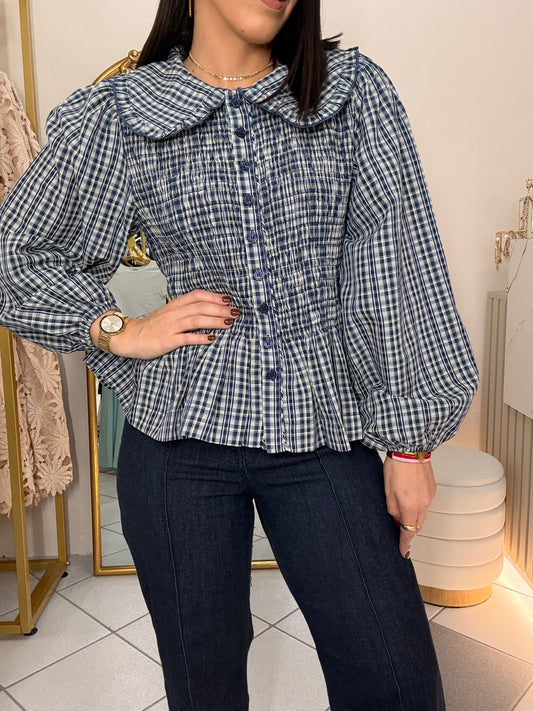 BLUSA CUADROS NAVY