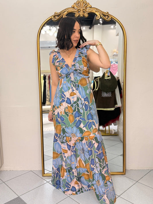 BLUE FLORAL DRESS