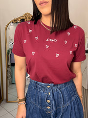 CONFIA TSHIT- BURGUNDY