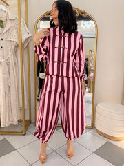 IVONE" ROSA/BURGUNDY SET
