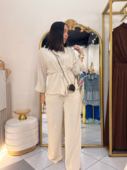 KEYSHA" SET BEIGE DOS PIEZAS