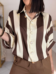 BROWN/BEIGE ELEGANTE TOP