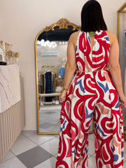 LIANA JUMPSUIT PINK/BLUE