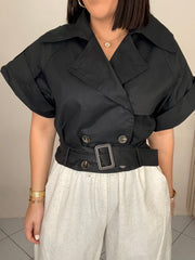 KAROLA” BLACK JACKET TOP
