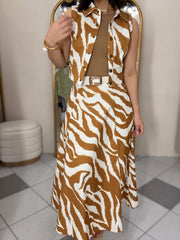 SET DE VEST Y FALDA ' CAMEL