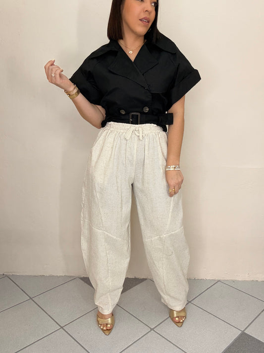 KAROLA” BLACK JACKET TOP
