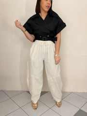 KAROLA” BLACK JACKET TOP