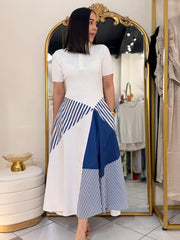 KAMELIA¨ WHITE/BLUE DRESS