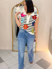 FLORY SWEATER  WHITE