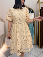 VESTIDO ELEGANTE CREMA