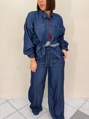 DAYANA DARK DENIM SET DOS PIEZSA
