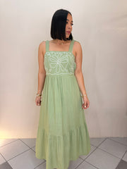 TANAIRI SAGE MIDI DRESS