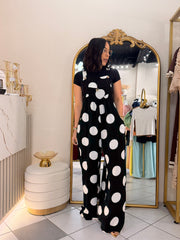 POLKA DOT BLACK JUMPSUIT