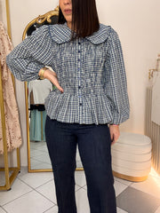 BLUSA CUADROS NAVY