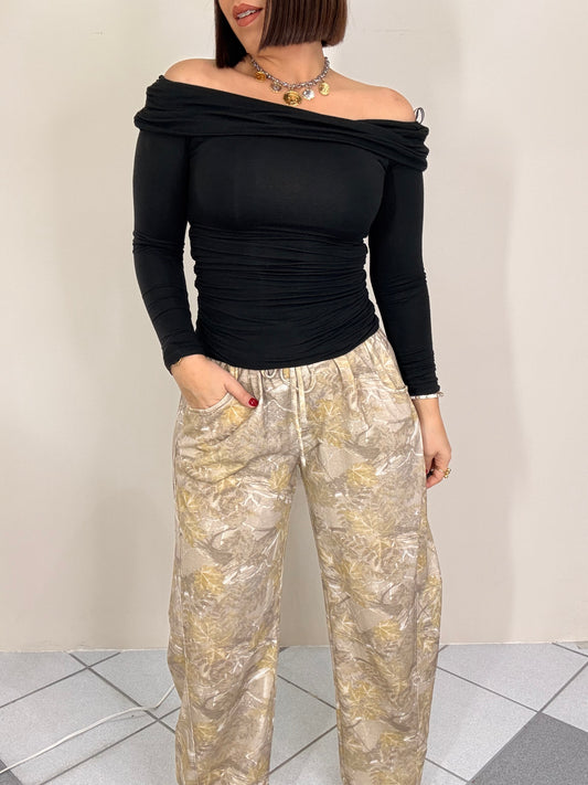 BLUSA MANGA LARGA NEGRA