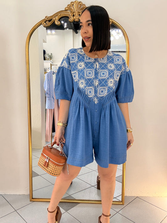 BLUE ROMPER OVERSIZE