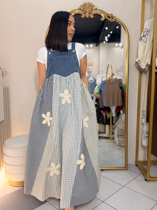 FLOR LIGHT DENIM DRESS