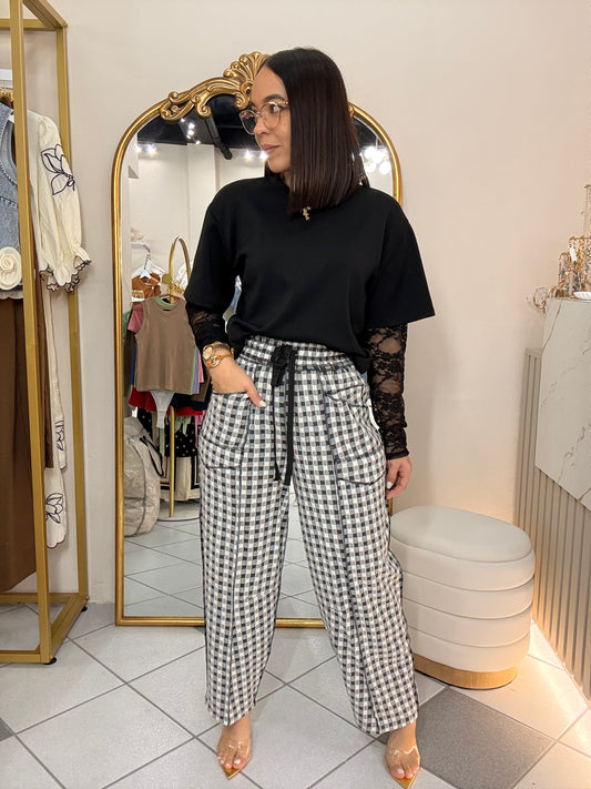 PANTALON CUADROS BLACK