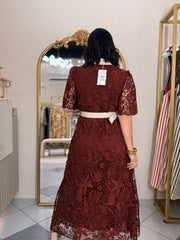 BURGUNDY ELEGANTE DRESS