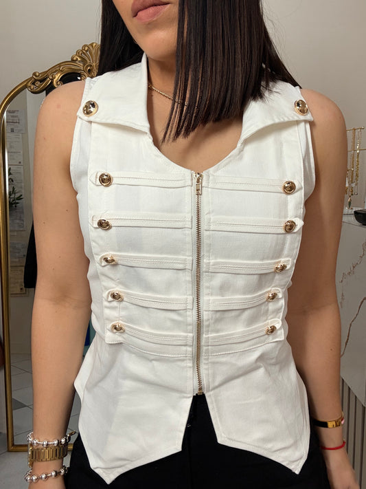 WHITE NAPOLEÓN TOP