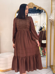 IVONE” BROWN DRESS