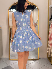 BLUE FLORAL DRESS MINI