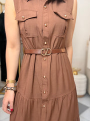 BROWN MAXI DRESS