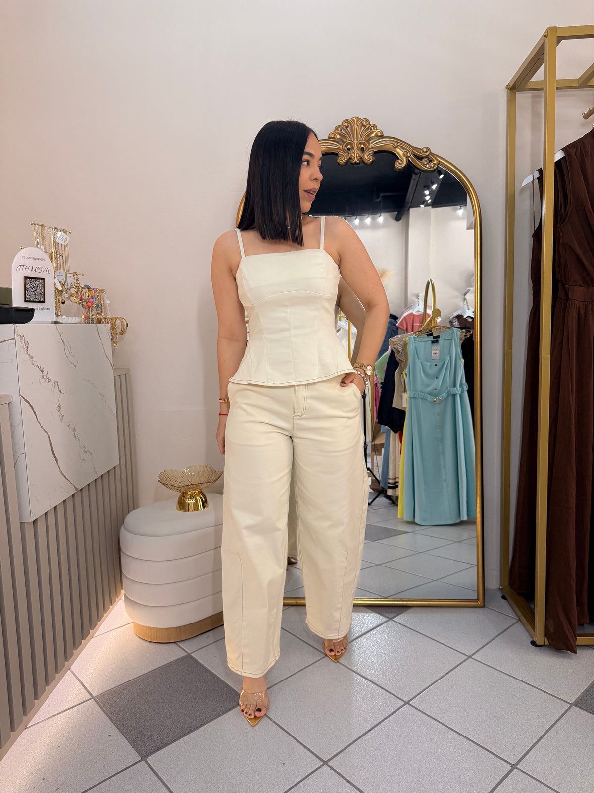 ALANNA SET DOS PIEZA BEIGE