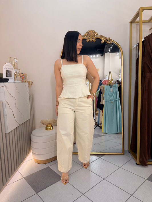 ALANNA SET DOS PIEZA BEIGE