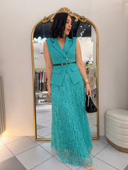 TEAL  ELEGANTE SET DOS PIEZAS