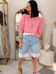 BLUSA ROSA DE CUADROS