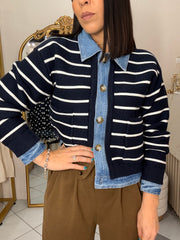 LENY” NAVY SWEATER