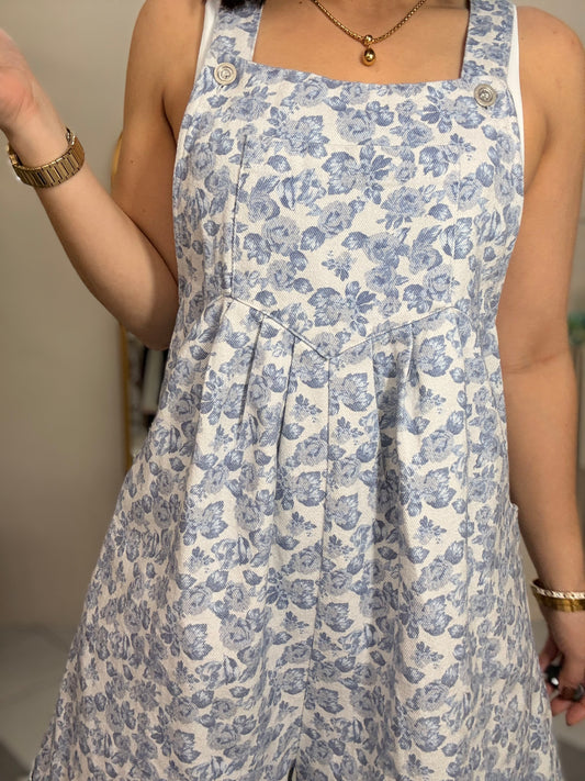 BLUE  DENIM ROMPER OVERSIZE
