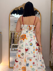 AVANNA”  RED VACACION  DRESS