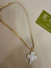 COLLAR CRUZ GOLD/SILVER