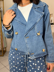 MIKAL" DENIM BLAZER