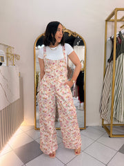 PINK  FLORAL  JUMPSUIT