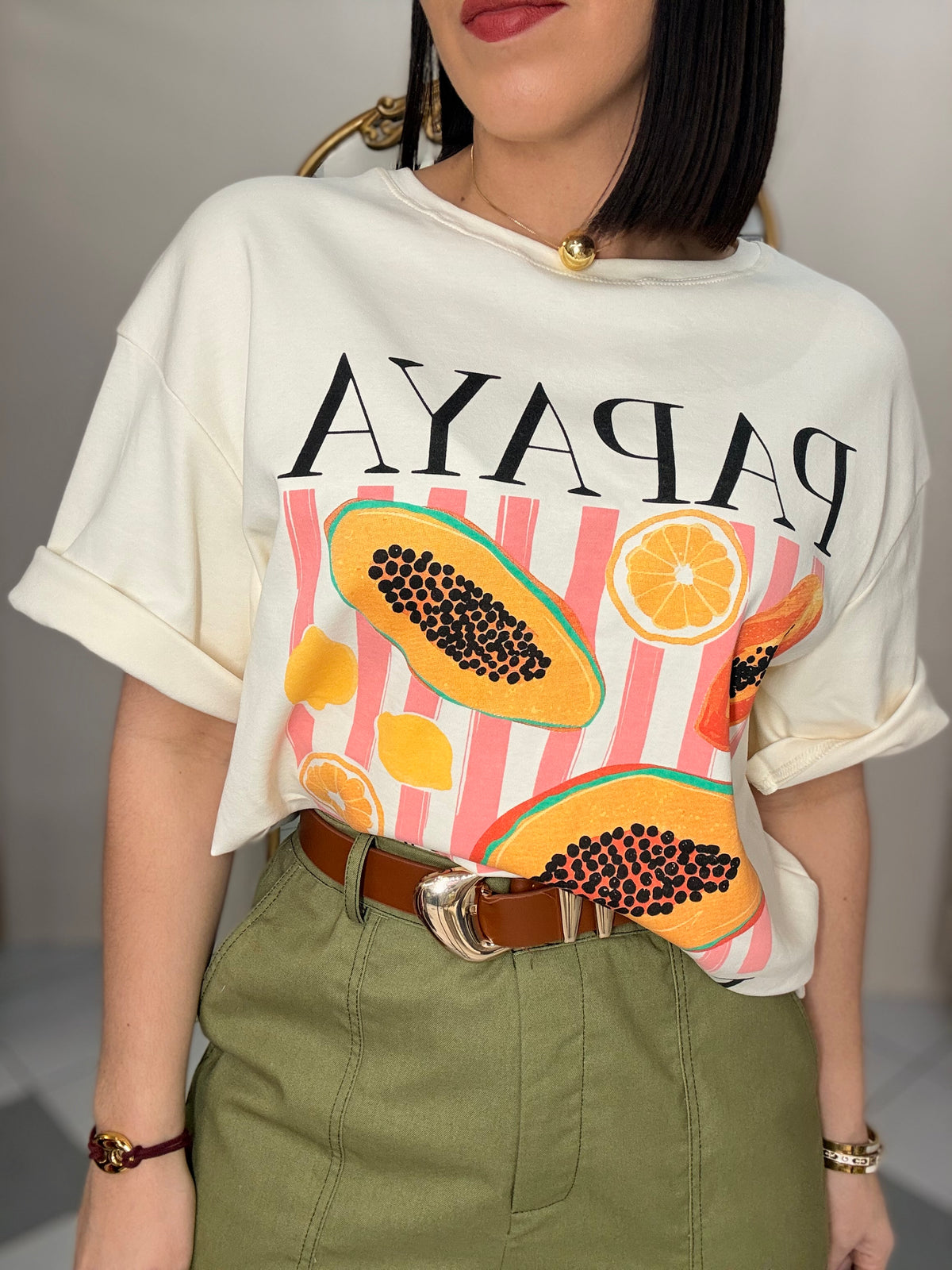 PEACH  PAPAYA TSHIRT