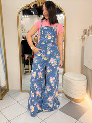 MIKAL” FLORY DENIM JUMPSUIT