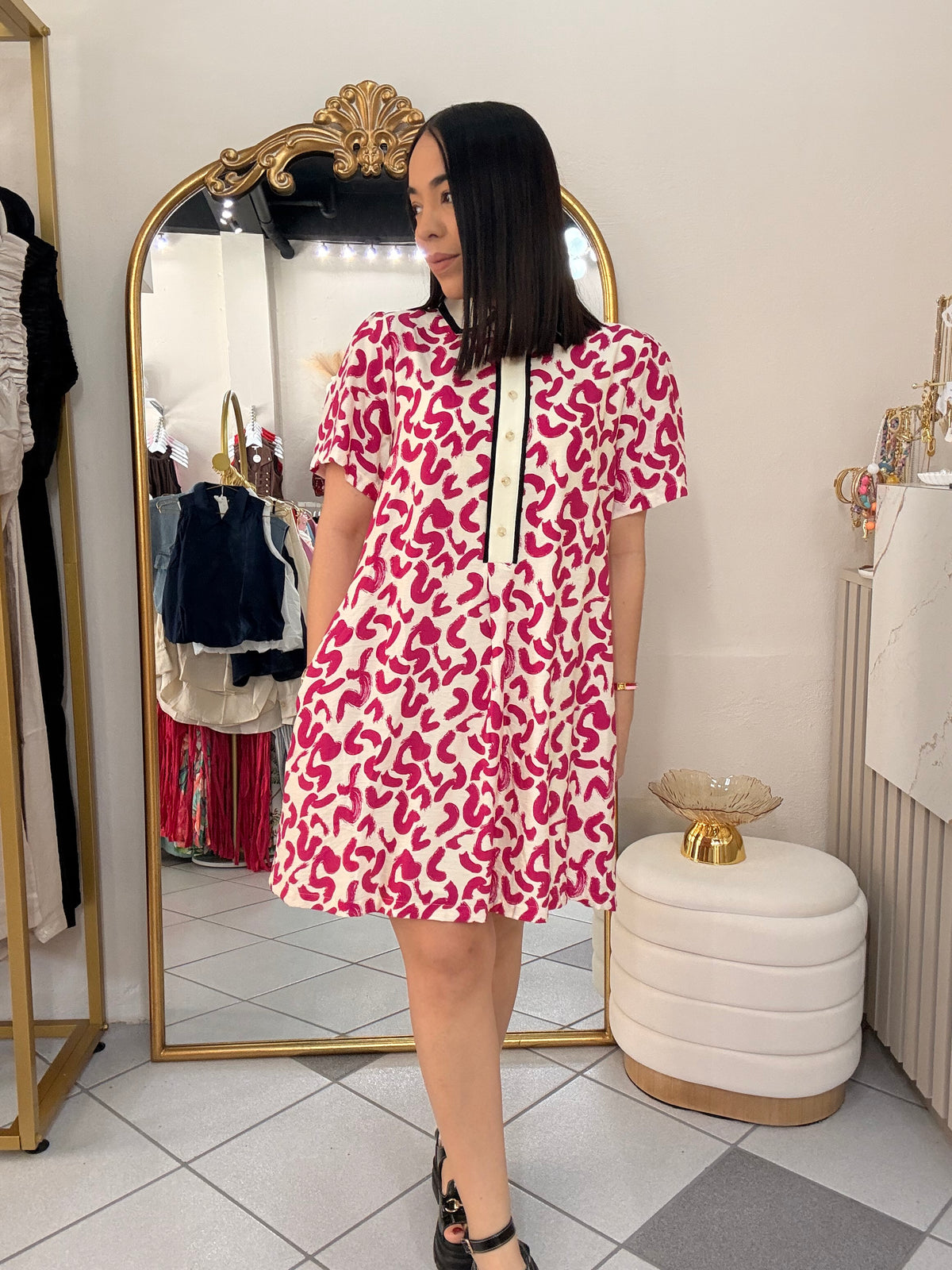 DRESS PINK LEOPARDO