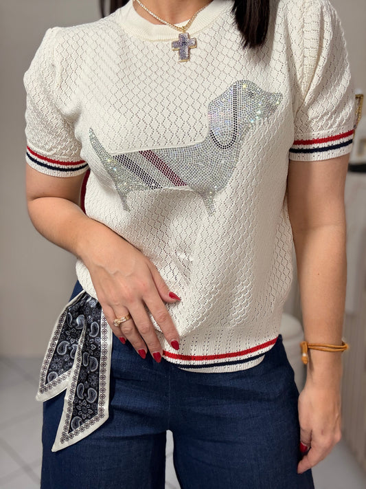 DOG WHITE TOP